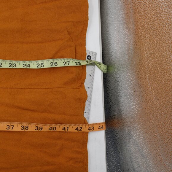 Abercrombie & Fitch Midi Dress Womens‎ Small mustard Knotted Front Cutout V Neck - Picture 9 of 14